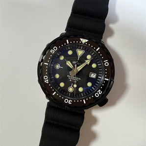 ★Pre-Owned★ HEIMDALLR PVD Black Tuna Can Men's Mechanical Watch