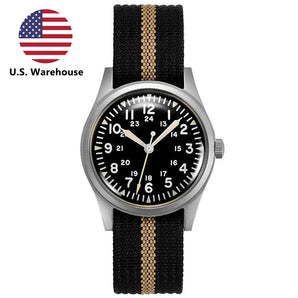 U.S. Warehouse - Rdunae RA03 Retro Khaki Filed Quartz Watch