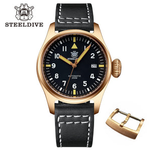 Steeldive SD1928S 39mm Bonze Pilot Watch