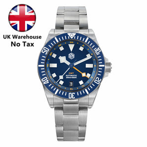 UK Warehouse - Watchdives x San Martin 39mm NH34 GMT Dive Watch SN0121B