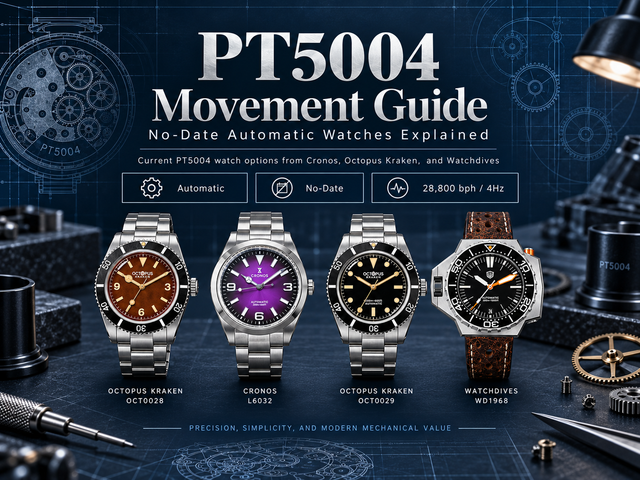 PT5004 Movement Guide: No-Date Automatic Watches Explained