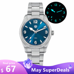 ★May Sale★Watchdives WD1960S 36mm VH31 Men Watch