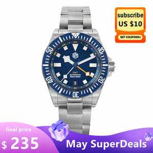 ★May Sale★Watchdives x San Martin 39mm NH34 GMT Dive Watch SN0121B