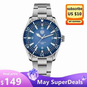 ★May Sale★Watchdives WD1967 Sharkmaster 300 Automatic Watch