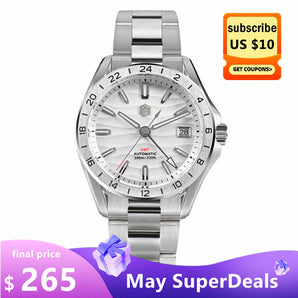 ★May Sale★San Martin NH34 39mm GMT Watch SN0129