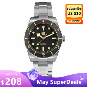 ★May Sale★San Martin 37mm BB54 Vintage Diver Watch SN0138G - In Stock