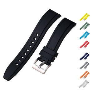 Smooth FKM Rubber Watch Strap WDS005