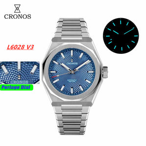 Cronos 39mm  Guilloche Dial PT5000 Men Watch L6028 V3