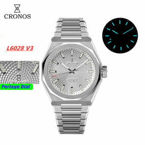 Cronos 39mm  Guilloche Dial PT5000 Men Watch L6028 V3