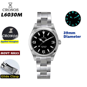 Cronos 39mm NH35 Explore Dive Watch L6030