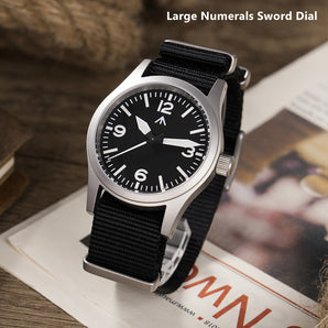 ★Big Save★Militado Sapphire Crystal 38mm Field Watch ML05