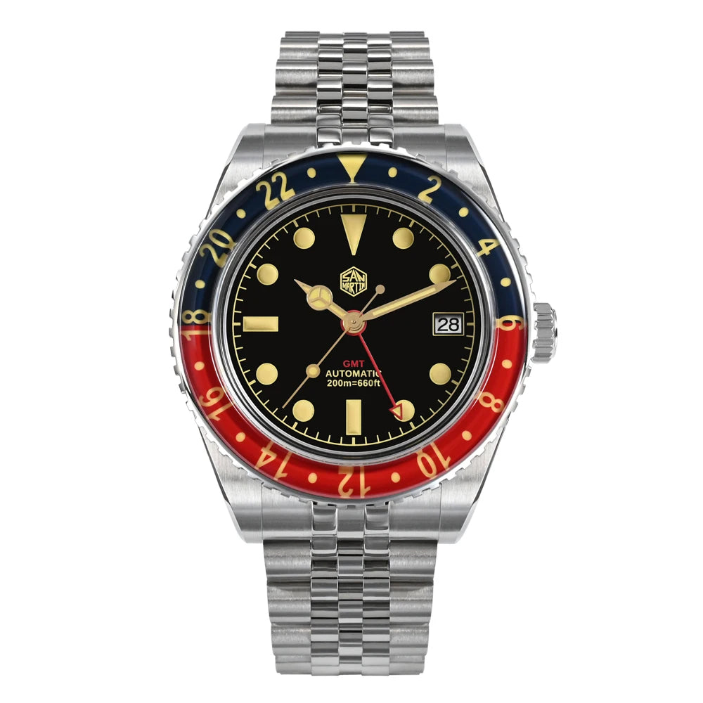 San Martin Vintage NH34 GMT Watch SN0051