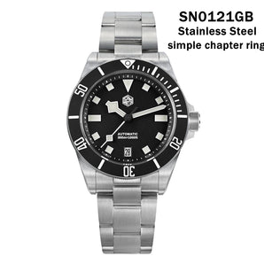 Watchdives x San Martin Stainless Steel 39mm Dive Watch SN0121GB - Simple Chapter Ring