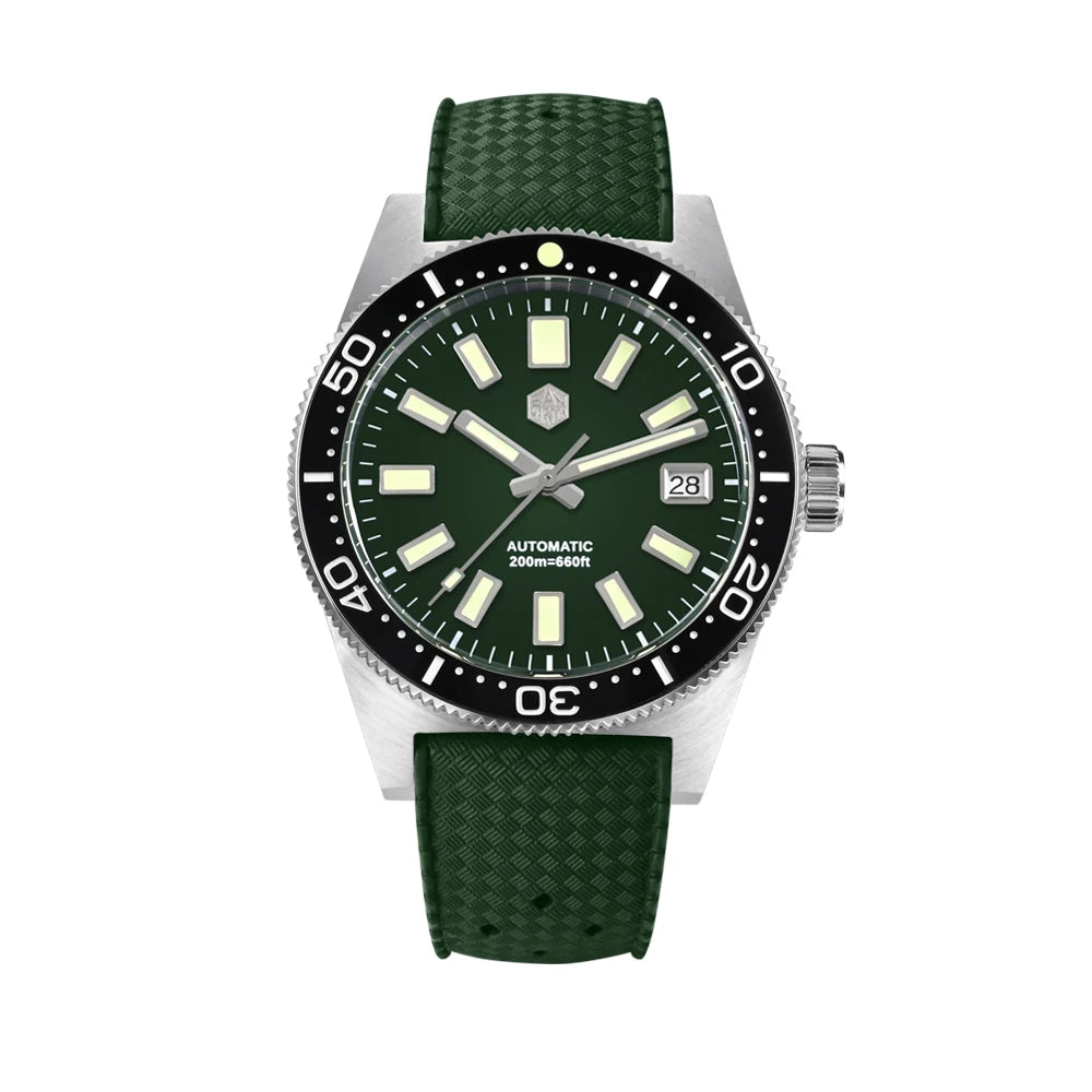 San Martin Orologio Subacqueo Automatico Uomo 62Mas – 40mm Vetro Zaffiro, Lunetta In Ceramica, Movimento NH35, Impermeabile 300m