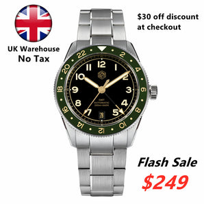 UK Warehouse - Watchdives x San Martin 38mm NH34 GMT Watch SN0140W