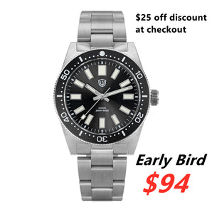 ★Early Bird★Watchdives WD1965 38mm VH31 62MAS Dive Watch