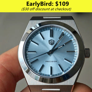 ★EarlyBird★Watchdives WD0012 Vintage VH31 Men Watch