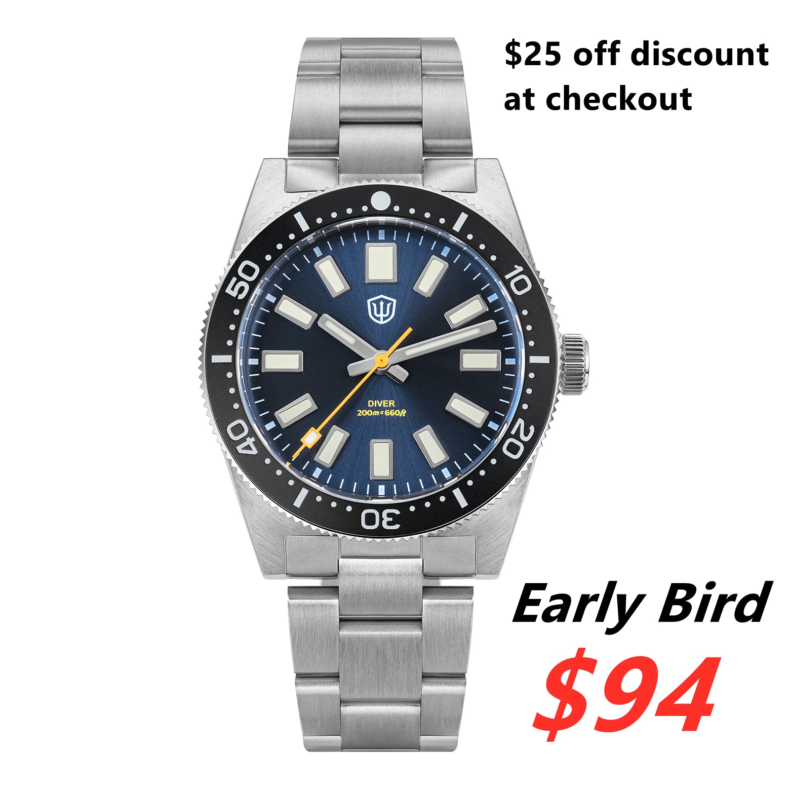 Watchdives VH31 Quartz Movement Watches | WD1965 Dive Watch ...