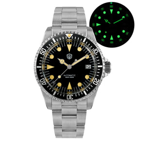 ★WeeklyDeals★Watchdives WD5513 38mm Vintage Sub Dive Watch
