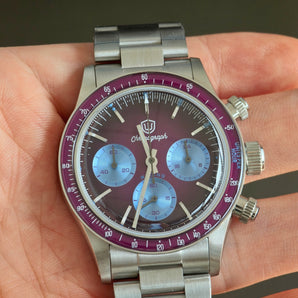 ⚡EarlyBird⚡Watchdives WD6263 Vintage Racing Chronograph Watch