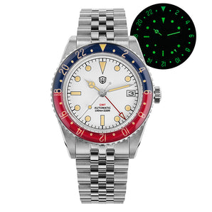 ★WeeklyDeal★Watchdives WD6542 38mm GMT Men Watch