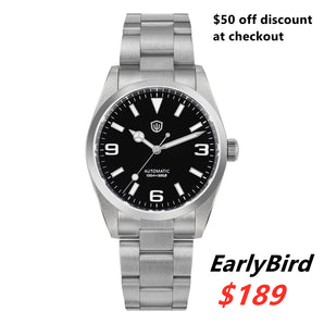 ★EarlyBird★Watchdives WD6610 37mm 9015 Automatic Explore Men Watch