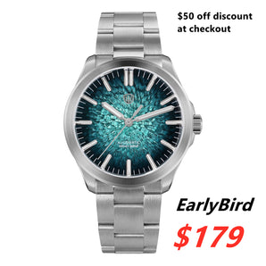 ★EarlyBird★Watchdives WD0005B Ice Crack NH35 Men Watch