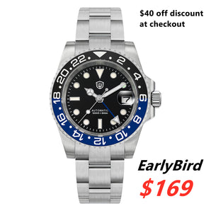 ★EarlyBird★Watchdives WD16760 NH34 Sub GMT Watch V2