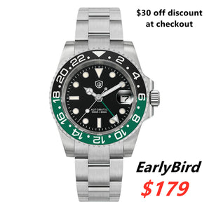 ★EarlyBird★Watchdives WD16760 NH34 Sub GMT Watch V2