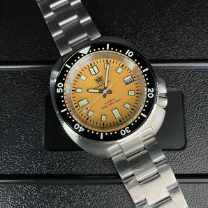Steeldive SD1974 Turtle Diver Watch with 6 Micro Milled Clasp